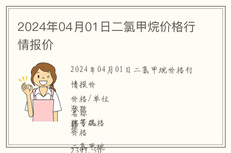 2024年04月01日二氯甲烷價格行情報價