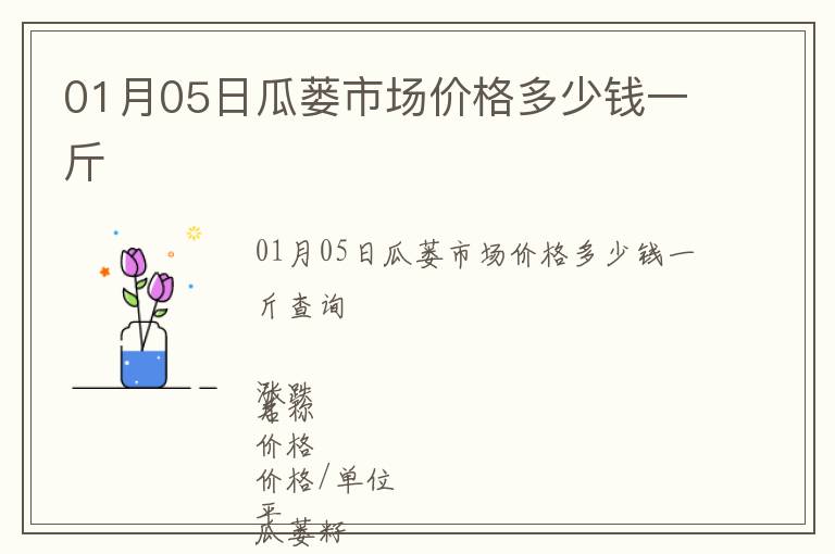 01月05日瓜蔞市場價(jià)格多少錢一斤