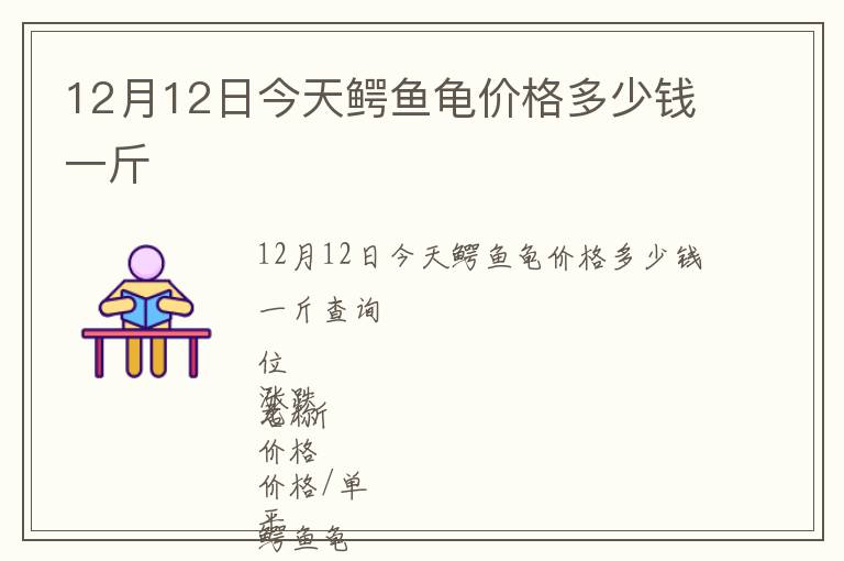 12月12日今天鱷魚龜價(jià)格多少錢一斤