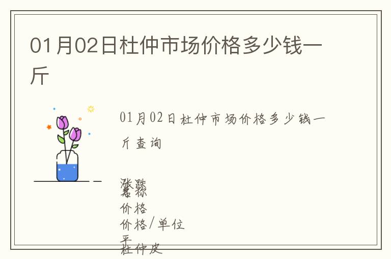 01月02日杜仲市場(chǎng)價(jià)格多少錢(qián)一斤