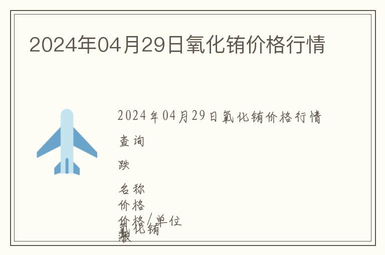 2024年04月29日氧化銪價格行情