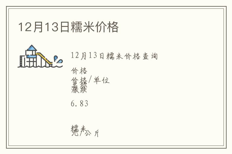 12月13日糯米價(jià)格