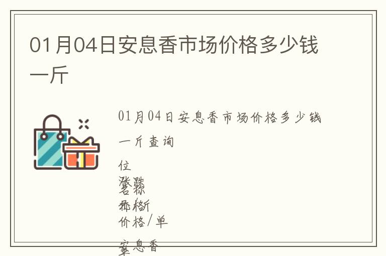 01月04日安息香市場價格多少錢一斤