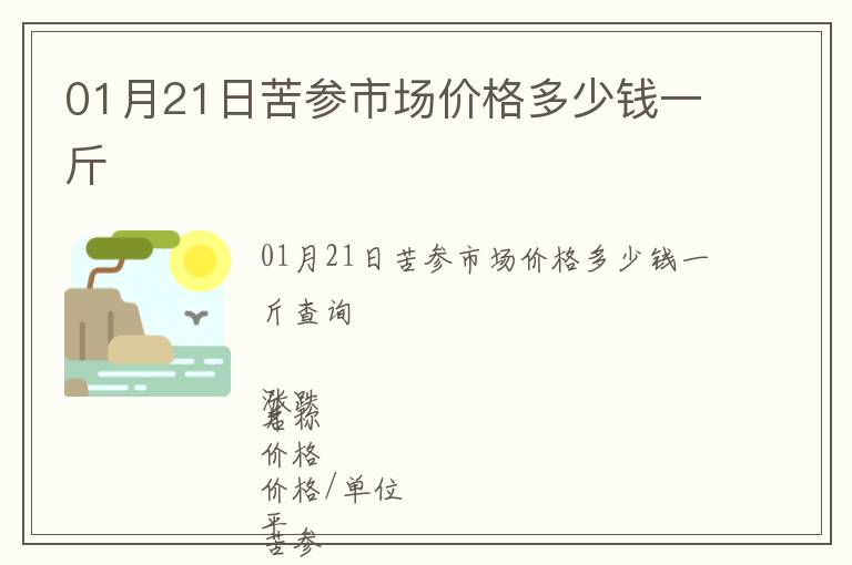01月21日苦參市場(chǎng)價(jià)格多少錢一斤