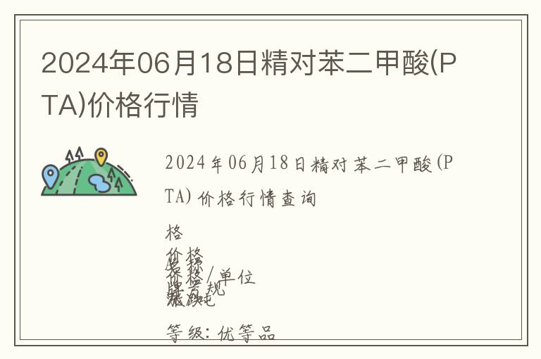 2024年06月18日精對苯二甲酸(PTA)價格行情