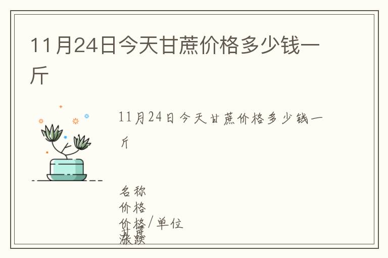 11月24日今天甘蔗價格多少錢一斤