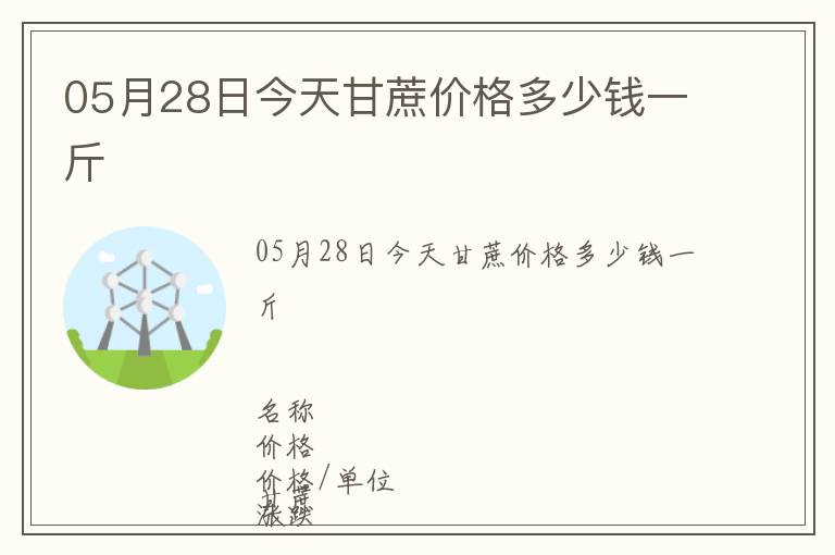 05月28日今天甘蔗價格多少錢一斤