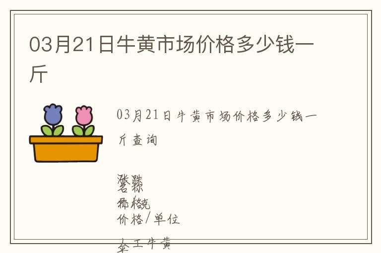 03月21日牛黃市場價格多少錢一斤