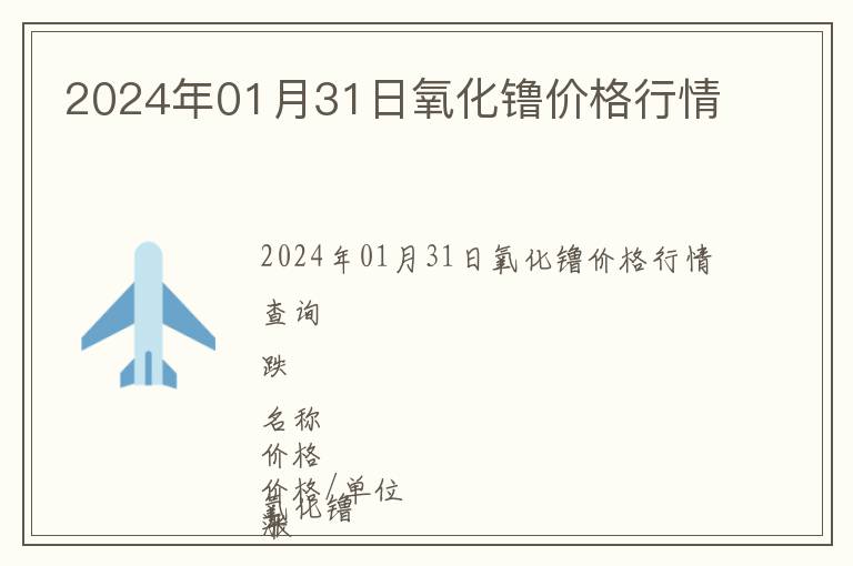 2024年01月31日氧化镥價格行情