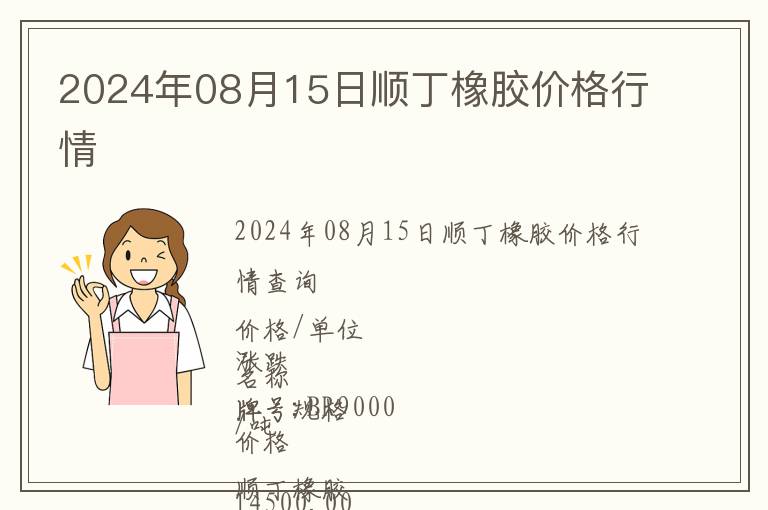 2024年08月15日順丁橡膠價格行情