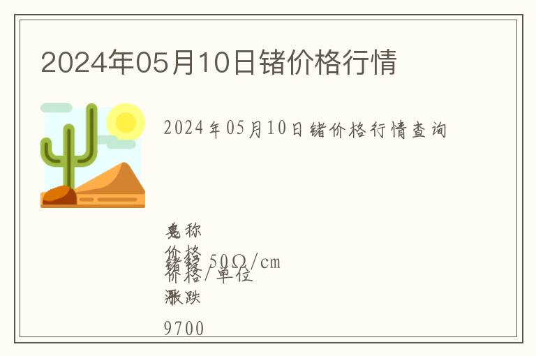 2024年05月10日鍺價(jià)格行情