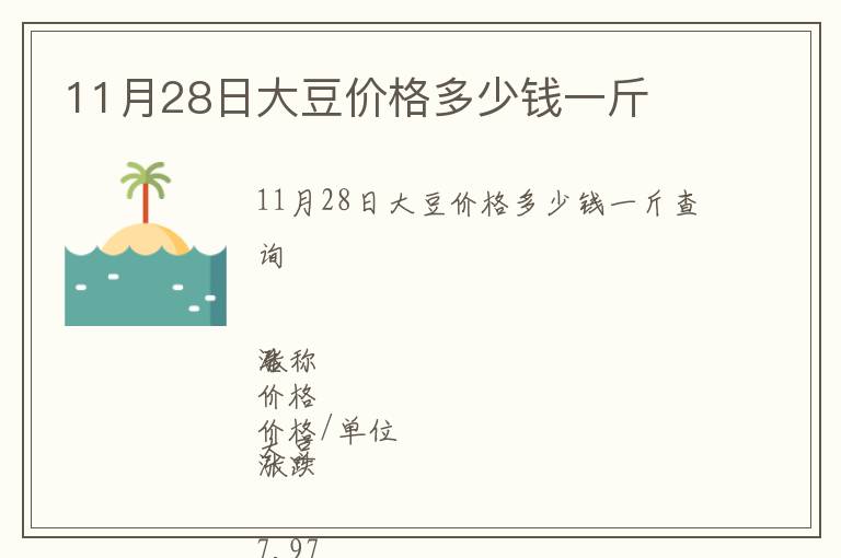 11月28日大豆價(jià)格多少錢一斤