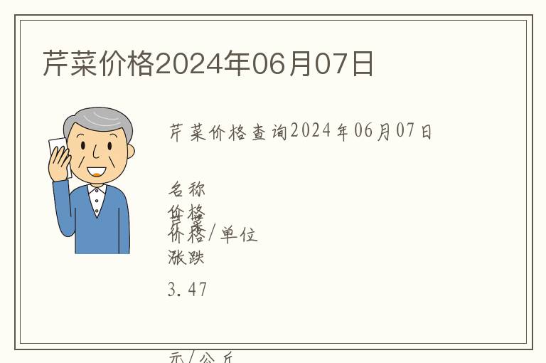 芹菜價格2024年06月07日