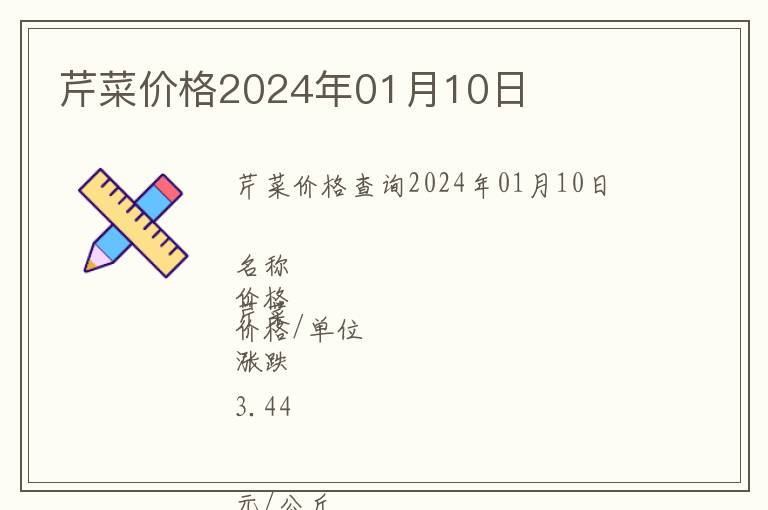 芹菜價(jià)格2024年01月10日