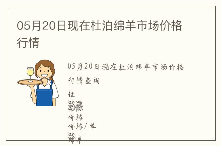 05月20日現在杜泊綿羊市場價格行情