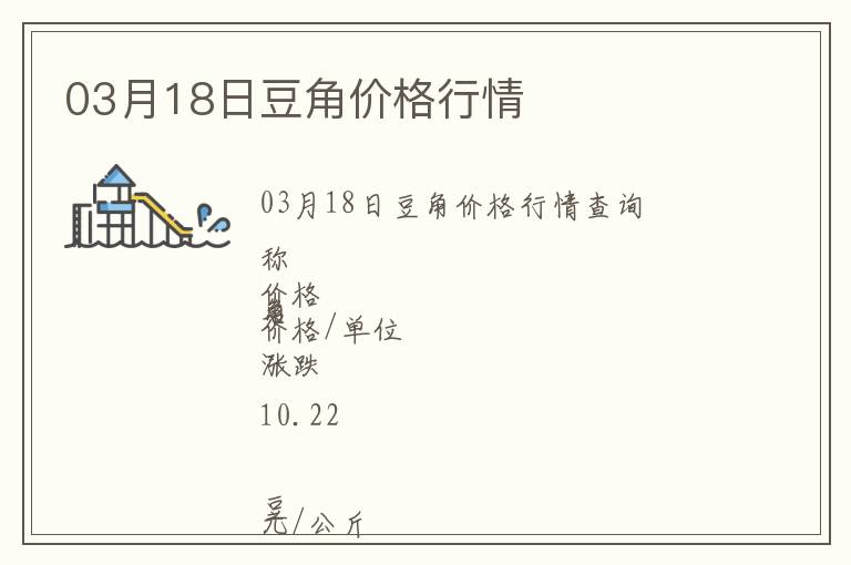 03月18日豆角價格行情