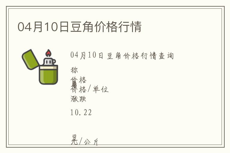 04月10日豆角價格行情