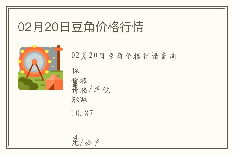 02月20日豆角價格行情