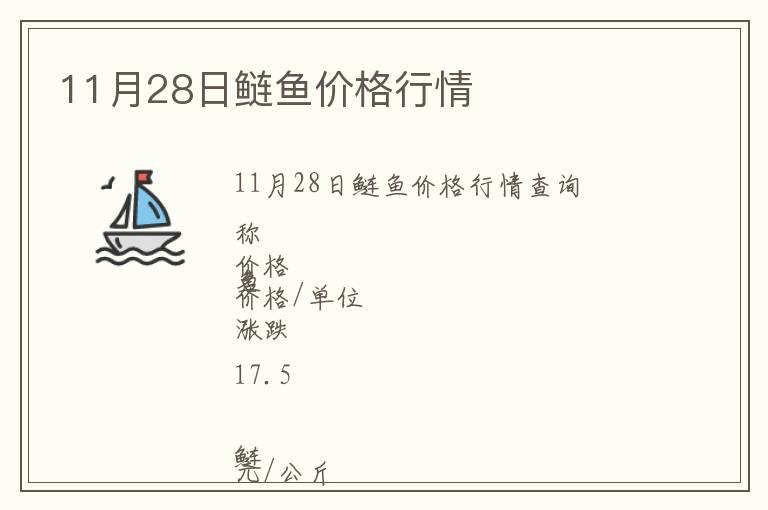 11月28日鰱魚(yú)價(jià)格行情