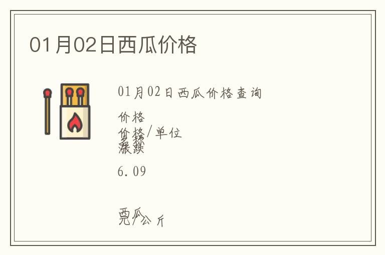 01月02日西瓜價格
