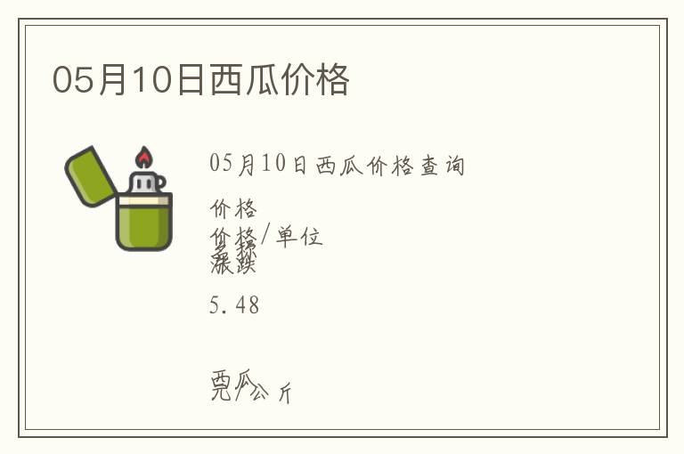 05月10日西瓜價(jià)格