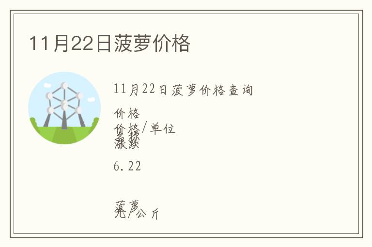 11月22日菠蘿價(jià)格