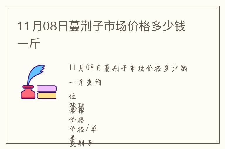 11月08日蔓荊子市場(chǎng)價(jià)格多少錢一斤