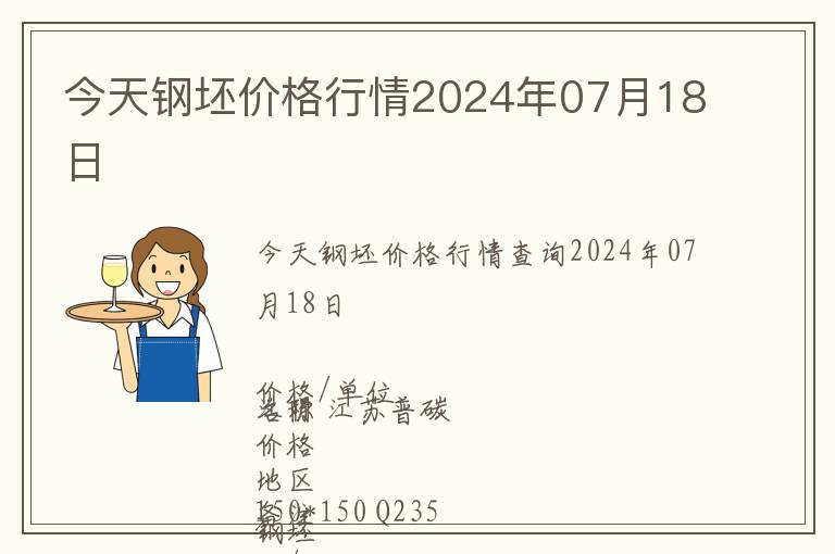 今天鋼坯價格行情2024年07月18日