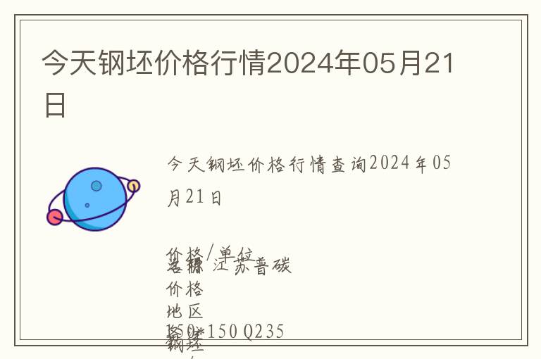 今天鋼坯價格行情2024年05月21日