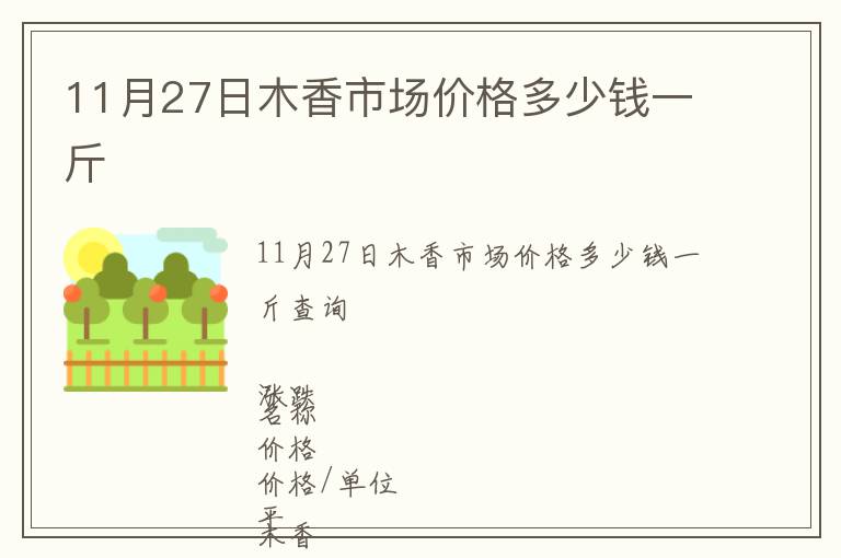 11月27日木香市場價格多少錢一斤