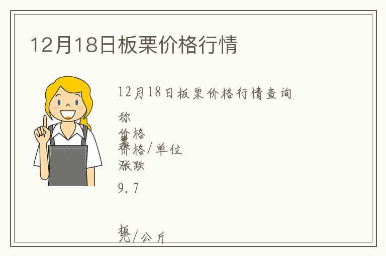 12月18日板栗價格行情