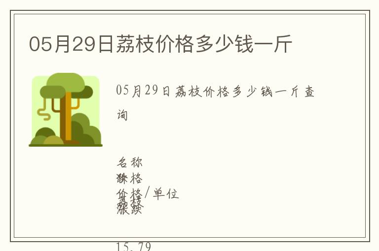 05月29日荔枝價(jià)格多少錢一斤
