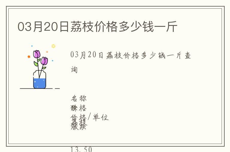 03月20日荔枝價格多少錢一斤