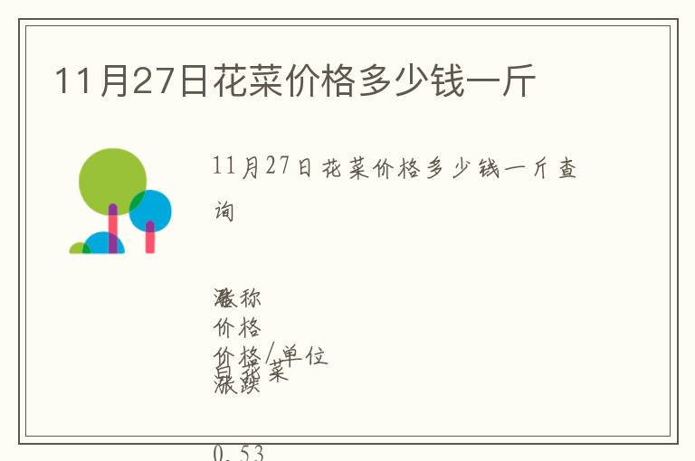 11月27日花菜價(jià)格多少錢(qián)一斤
