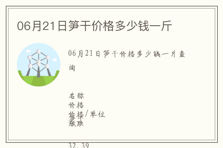 06月21日筍干價格多少錢一斤