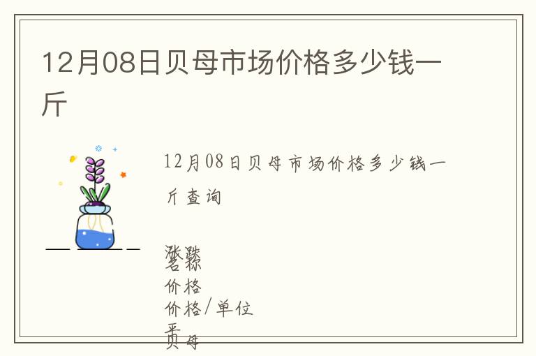 12月08日貝母市場價格多少錢一斤