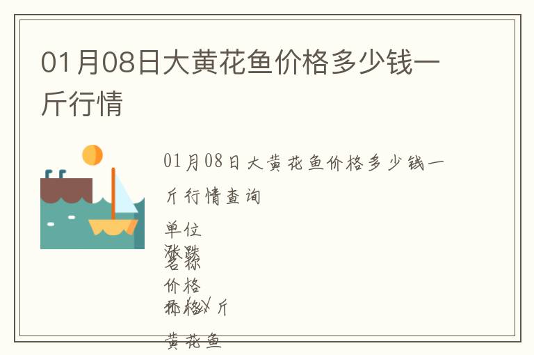01月08日大黃花魚(yú)價(jià)格多少錢(qián)一斤行情