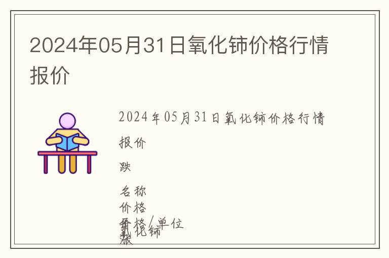2024年05月31日氧化鈰價格行情報價